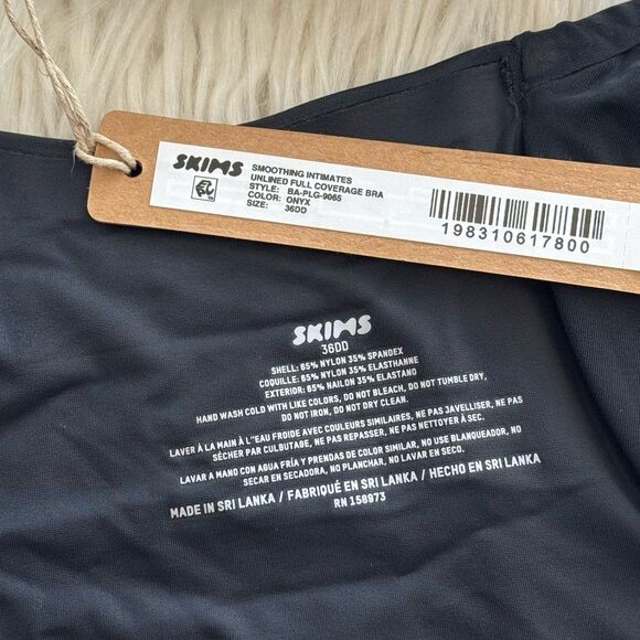 Skims Smoothing Intimates Unlined Full Coverage Bra Onyx Size 36DD - Picture 7 of 7